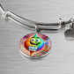 Dab Or Die 2 - Non-Message Card Luxury Circle Bangle - Gift for Her