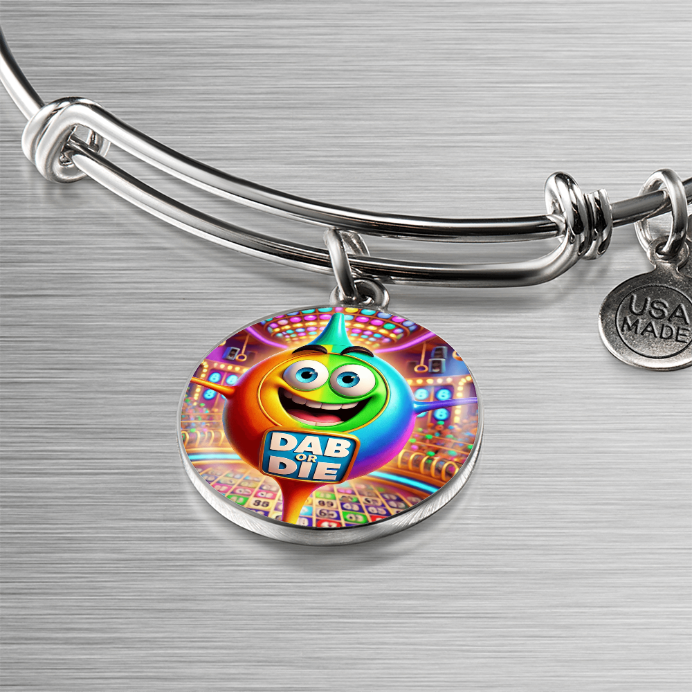 Dab Or Die 2 - Non-Message Card Luxury Circle Bangle - Gift for Her