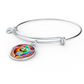 Dab Or Die 2 - Non-Message Card Luxury Circle Bangle - Gift for Her