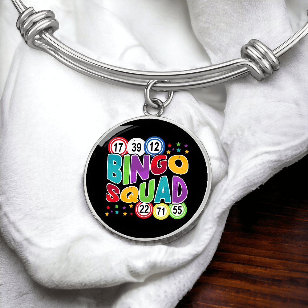 Bingo Squad - Non-Message Card Luxury Circle Bangle - Gift for Her - Gift for Him
