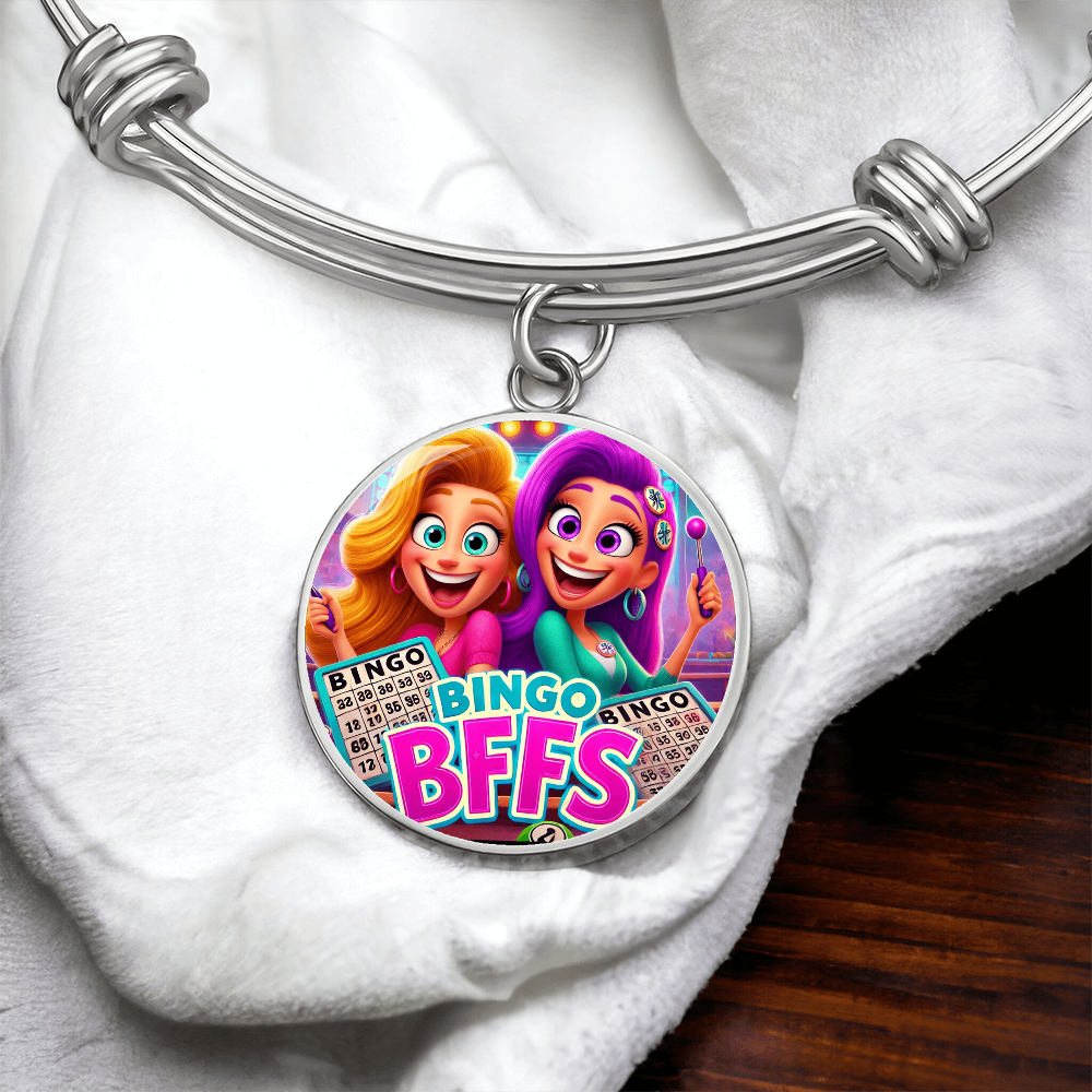 Bingo BFFS 1 - Non-Message Card Luxury Circle Bangle - Gift for Her