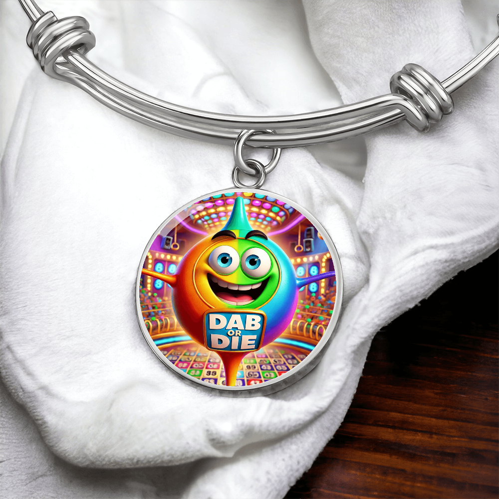 Dab Or Die 2 - Non-Message Card Luxury Circle Bangle - Gift for Her