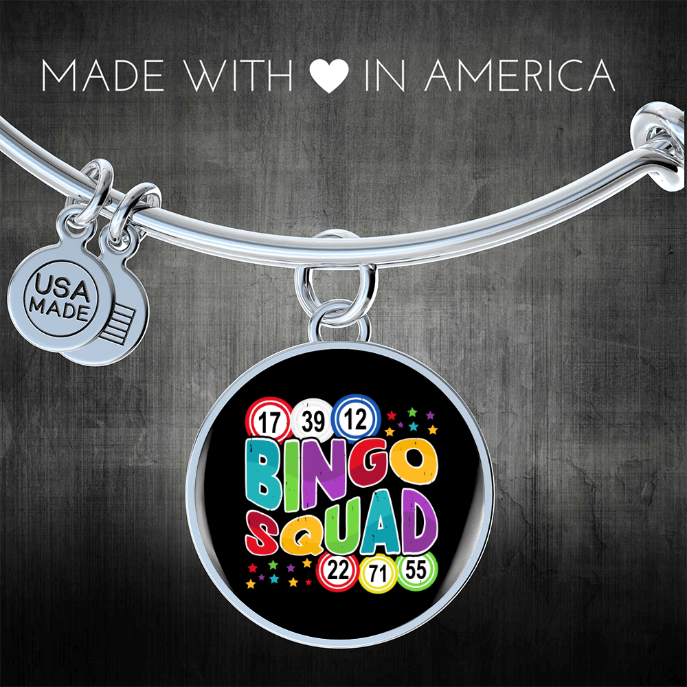 Bingo Squad - Non-Message Card Luxury Circle Bangle - Gift for Her - Gift for Him