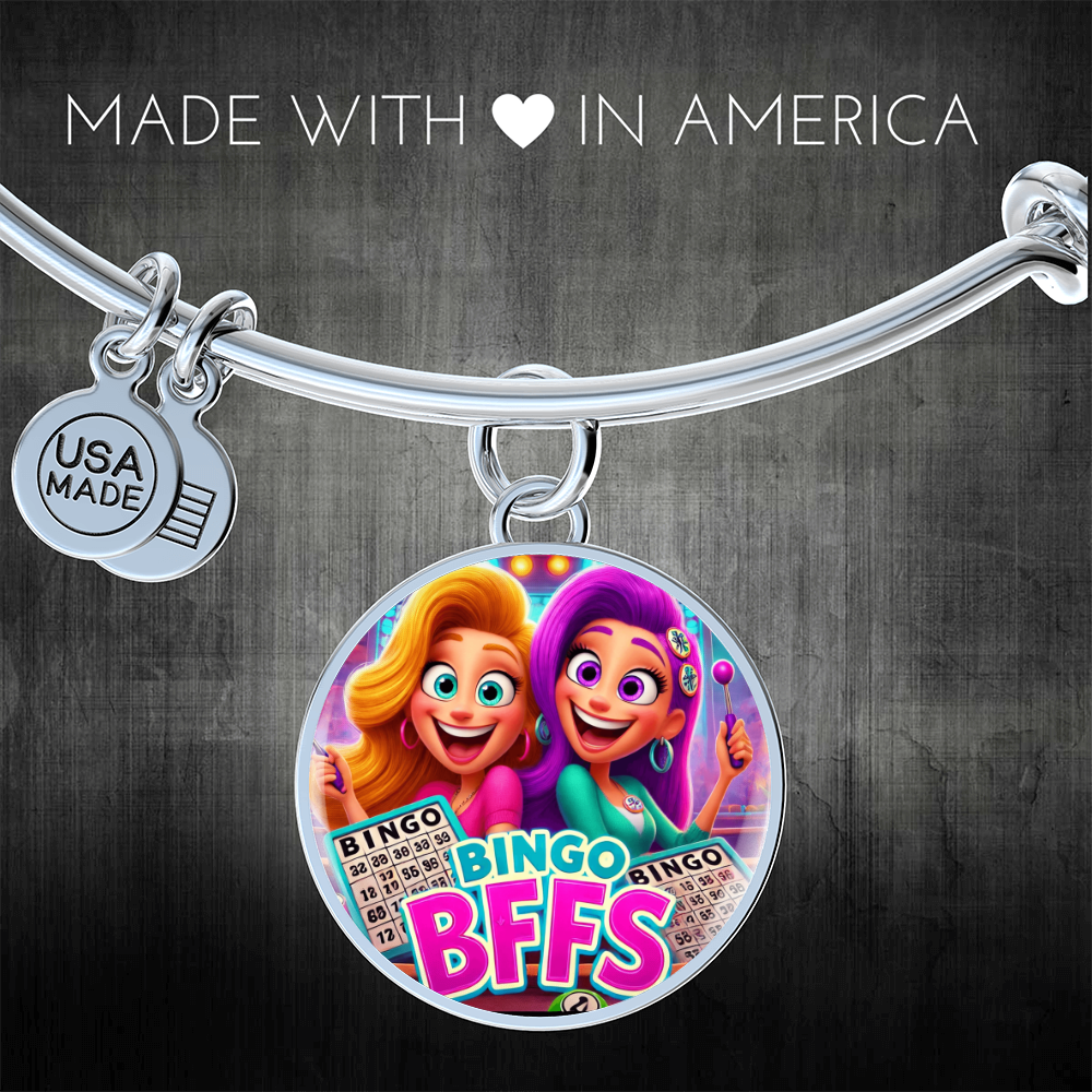Bingo BFFS 1 - Non-Message Card Luxury Circle Bangle - Gift for Her