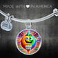 Dab Or Die 2 - Non-Message Card Luxury Circle Bangle - Gift for Her