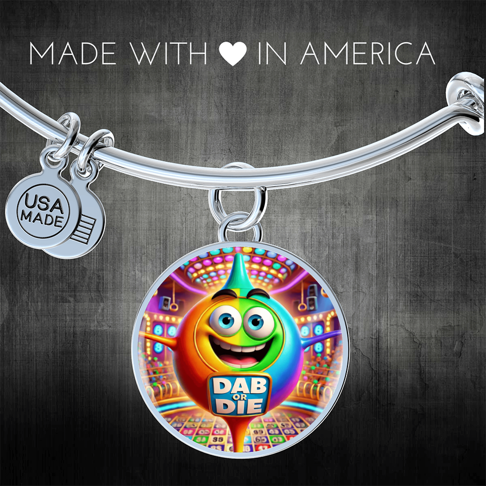 Dab Or Die 2 - Non-Message Card Luxury Circle Bangle - Gift for Her