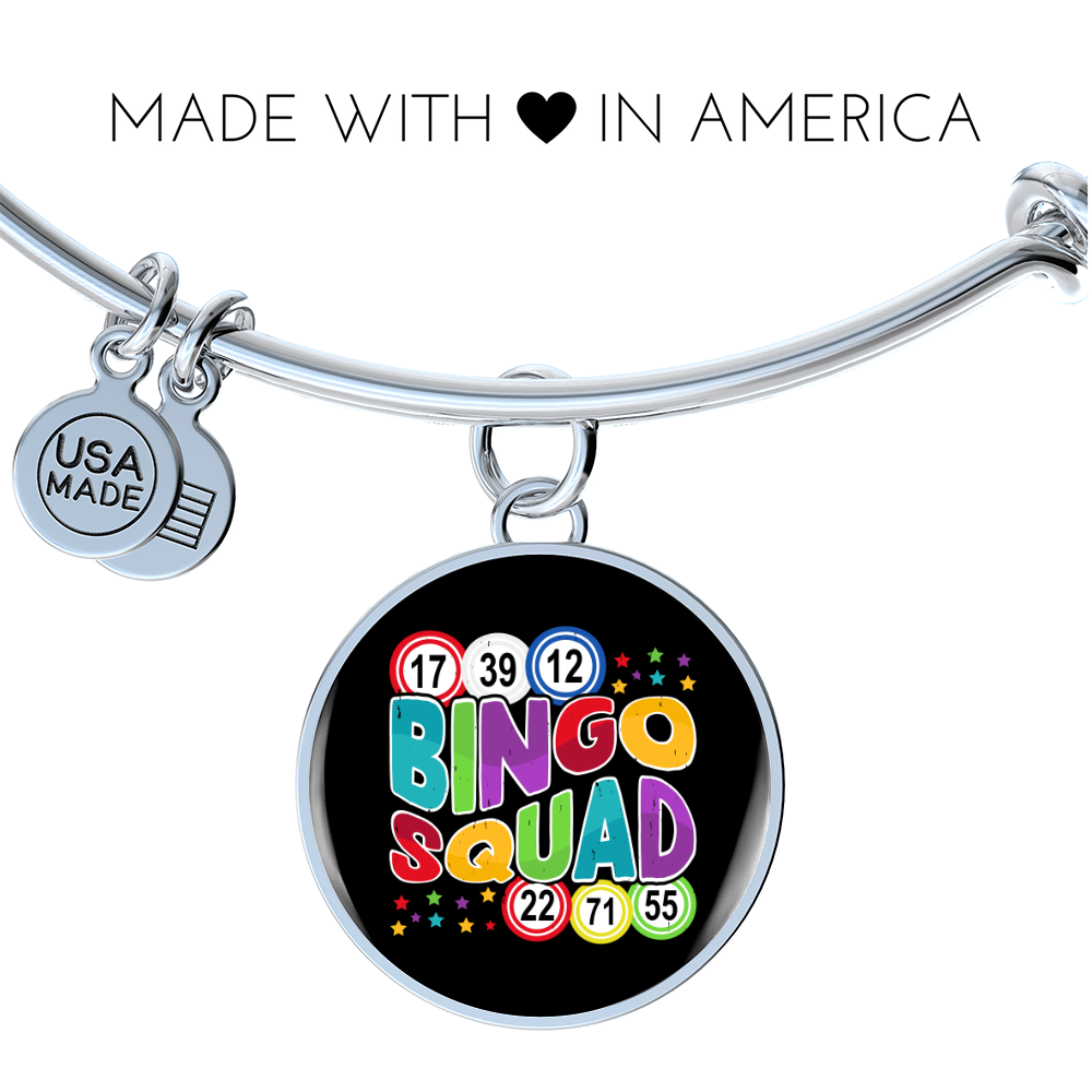 Bingo Squad - Non-Message Card Luxury Circle Bangle - Gift for Her - Gift for Him