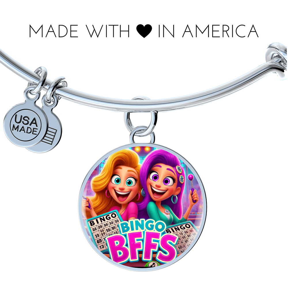 Bingo BFFS 1 - Non-Message Card Luxury Circle Bangle - Gift for Her