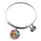 Dab Or Die 2 - Non-Message Card Luxury Circle Bangle - Gift for Her