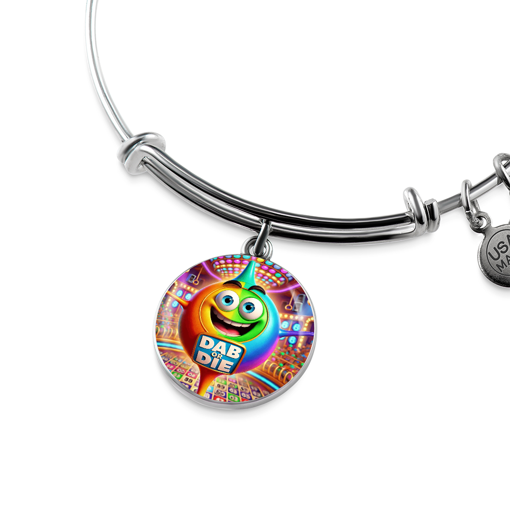 Dab Or Die 2 - Non-Message Card Luxury Circle Bangle - Gift for Her