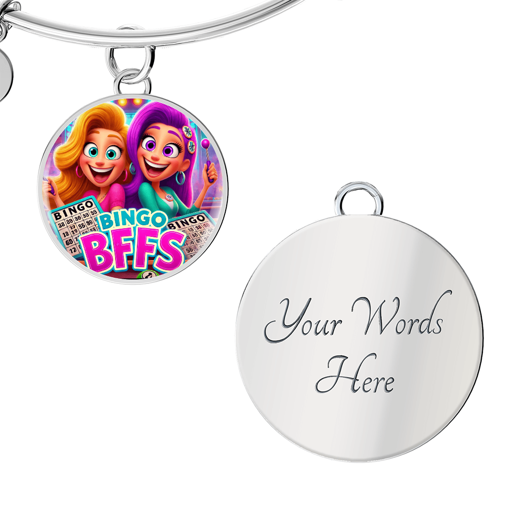 Bingo BFFS 1 - Non-Message Card Luxury Circle Bangle - Gift for Her