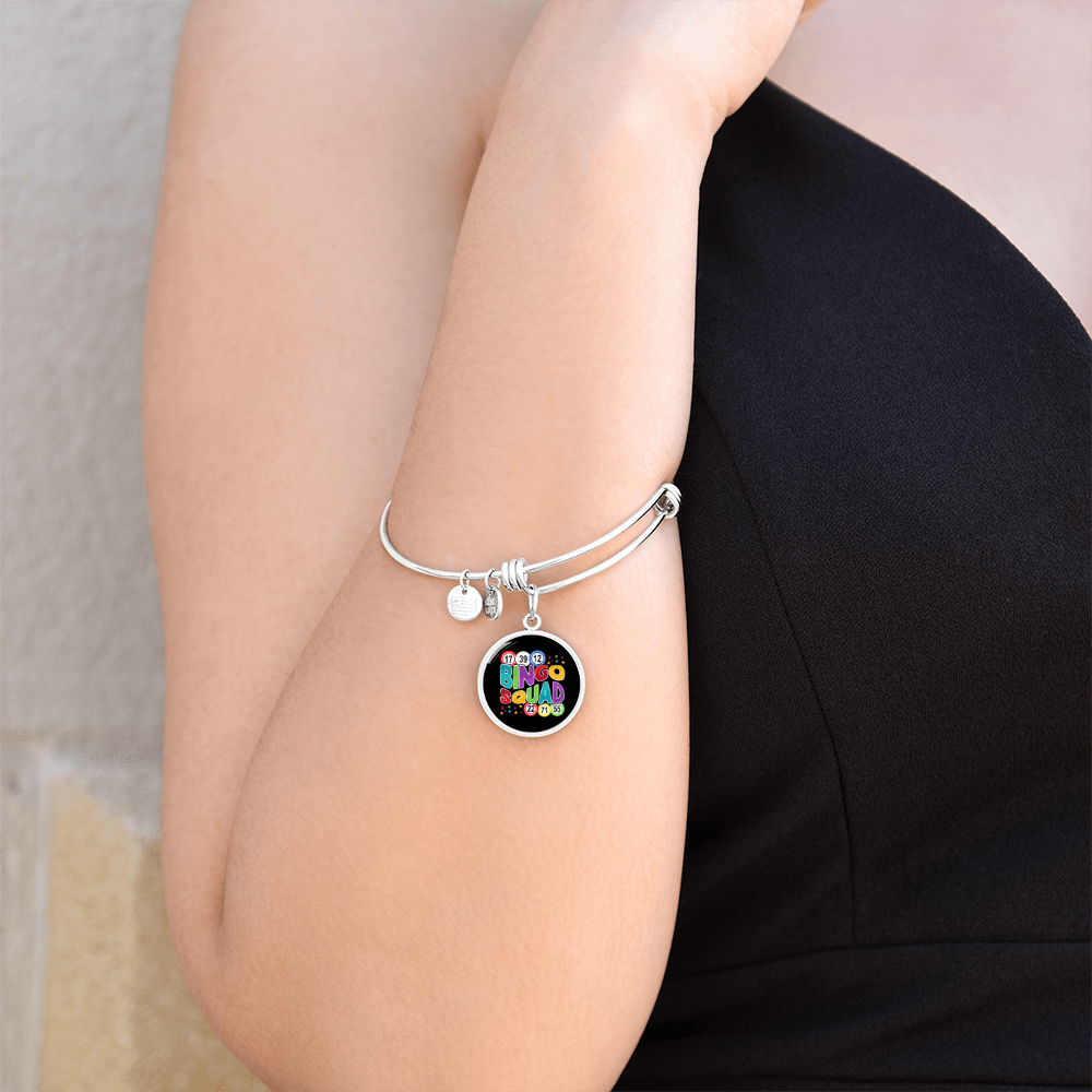 Bingo Squad - Non-Message Card Luxury Circle Bangle - Gift for Her - Gift for Him