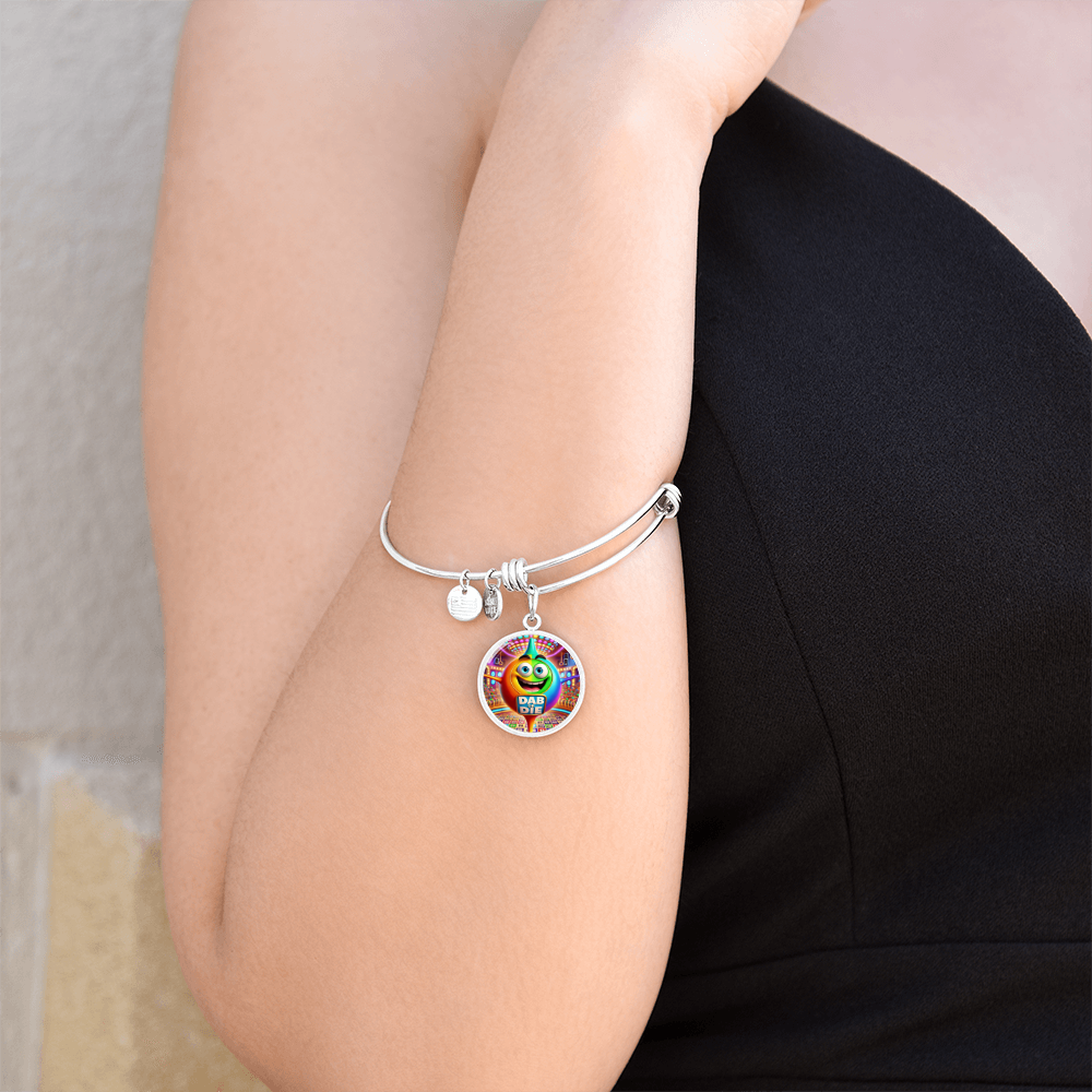 Dab Or Die 2 - Non-Message Card Luxury Circle Bangle - Gift for Her