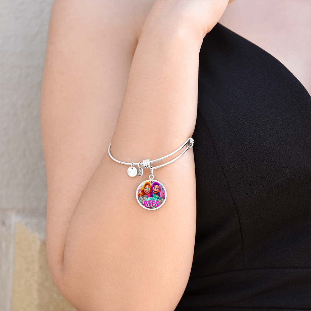 Bingo BFFS 1 - Non-Message Card Luxury Circle Bangle - Gift for Her