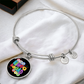 Bingo Squad - Non-Message Card Luxury Circle Bangle - Gift for Her - Gift for Him