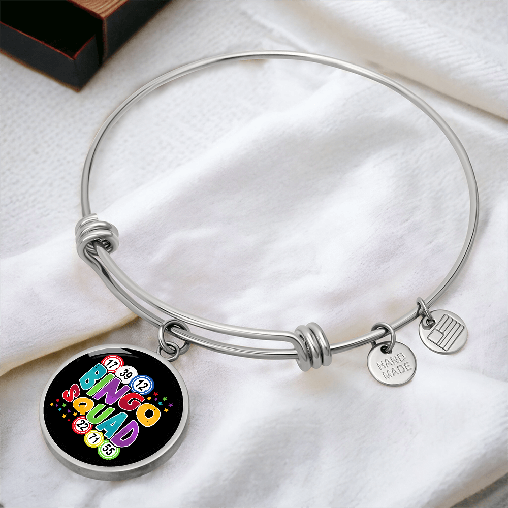 Bingo Squad - Non-Message Card Luxury Circle Bangle - Gift for Her - Gift for Him
