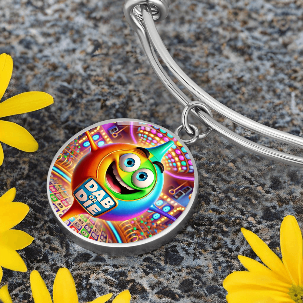 Dab Or Die 2 - Non-Message Card Luxury Circle Bangle - Gift for Her