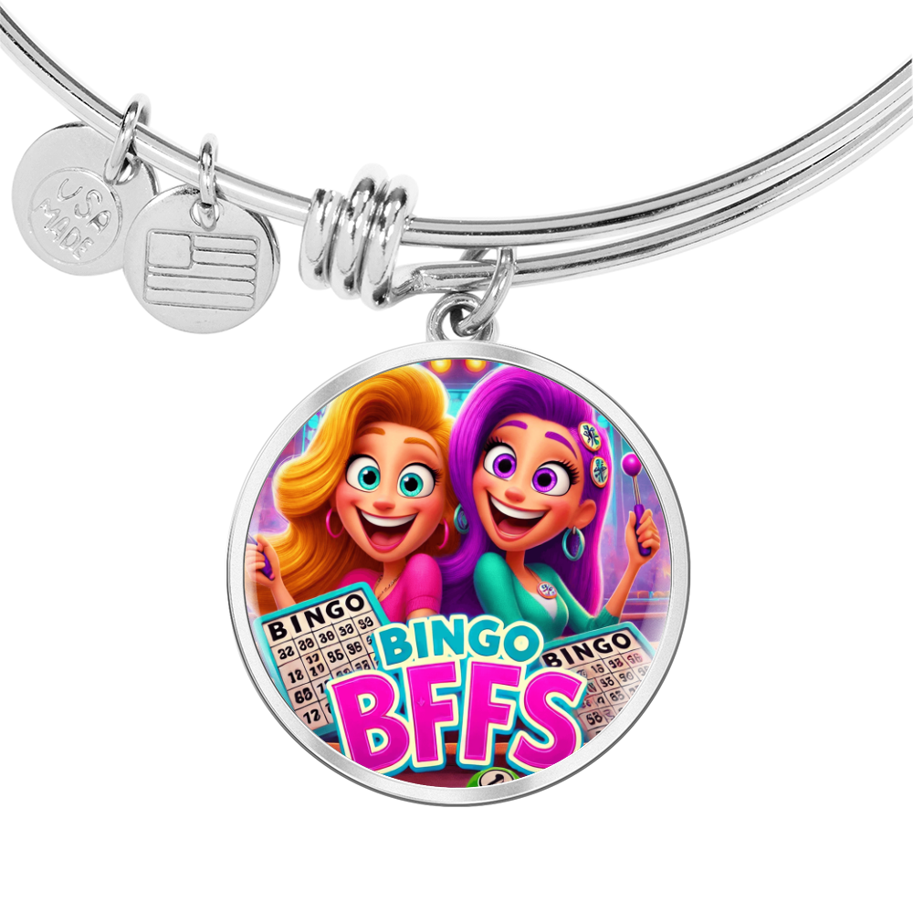 Bingo BFFS 1 - Non-Message Card Luxury Circle Bangle - Gift for Her