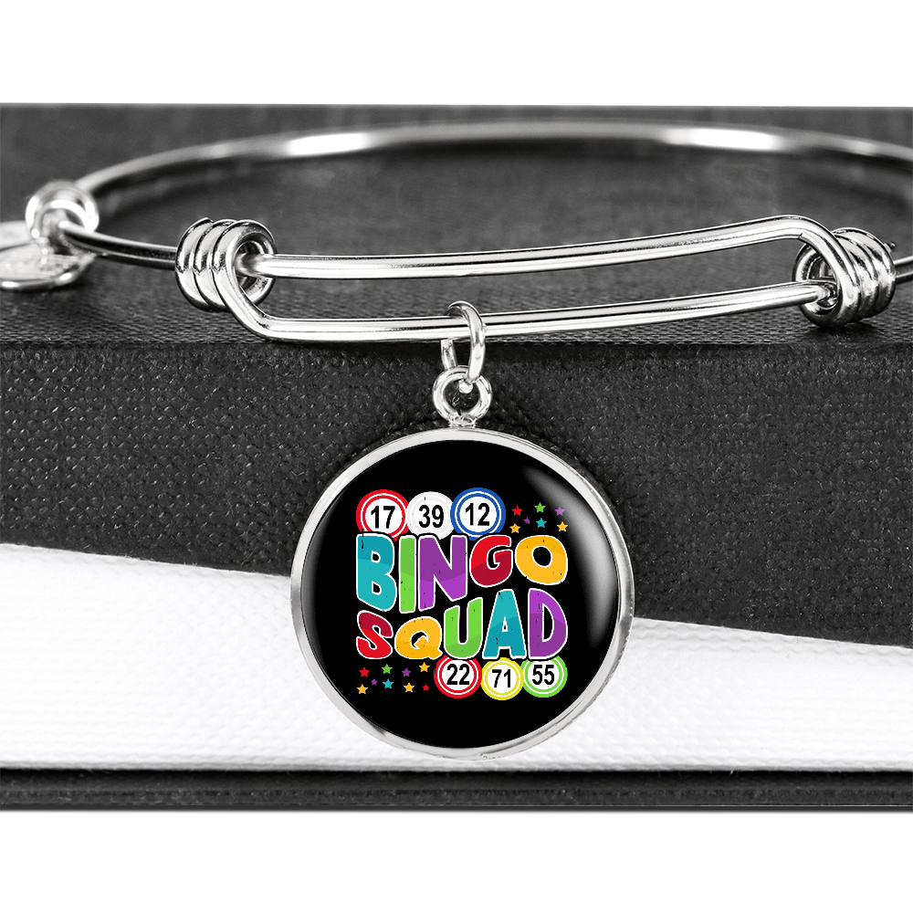 Bingo Squad - Non-Message Card Luxury Circle Bangle - Gift for Her - Gift for Him