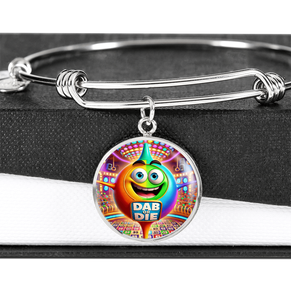 Dab Or Die 2 - Non-Message Card Luxury Circle Bangle - Gift for Her
