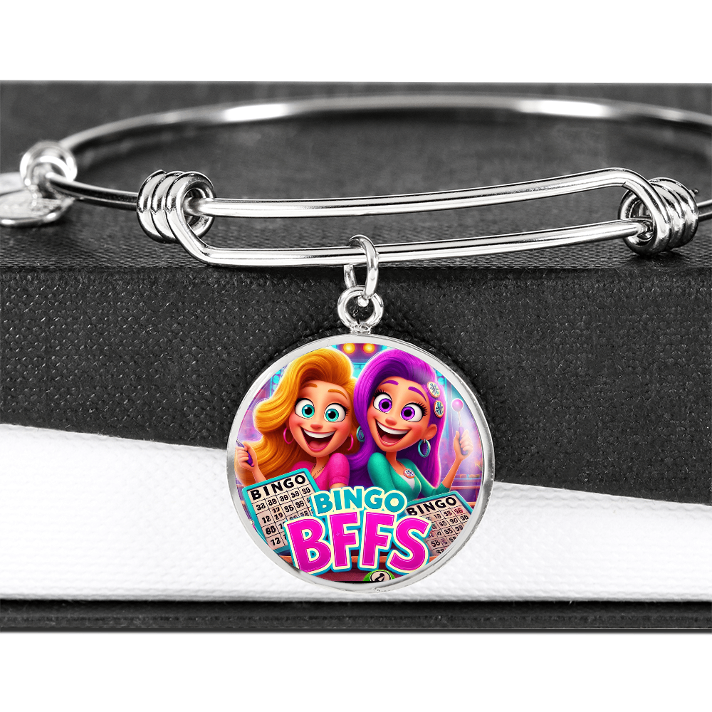 Bingo BFFS 1 - Non-Message Card Luxury Circle Bangle - Gift for Her