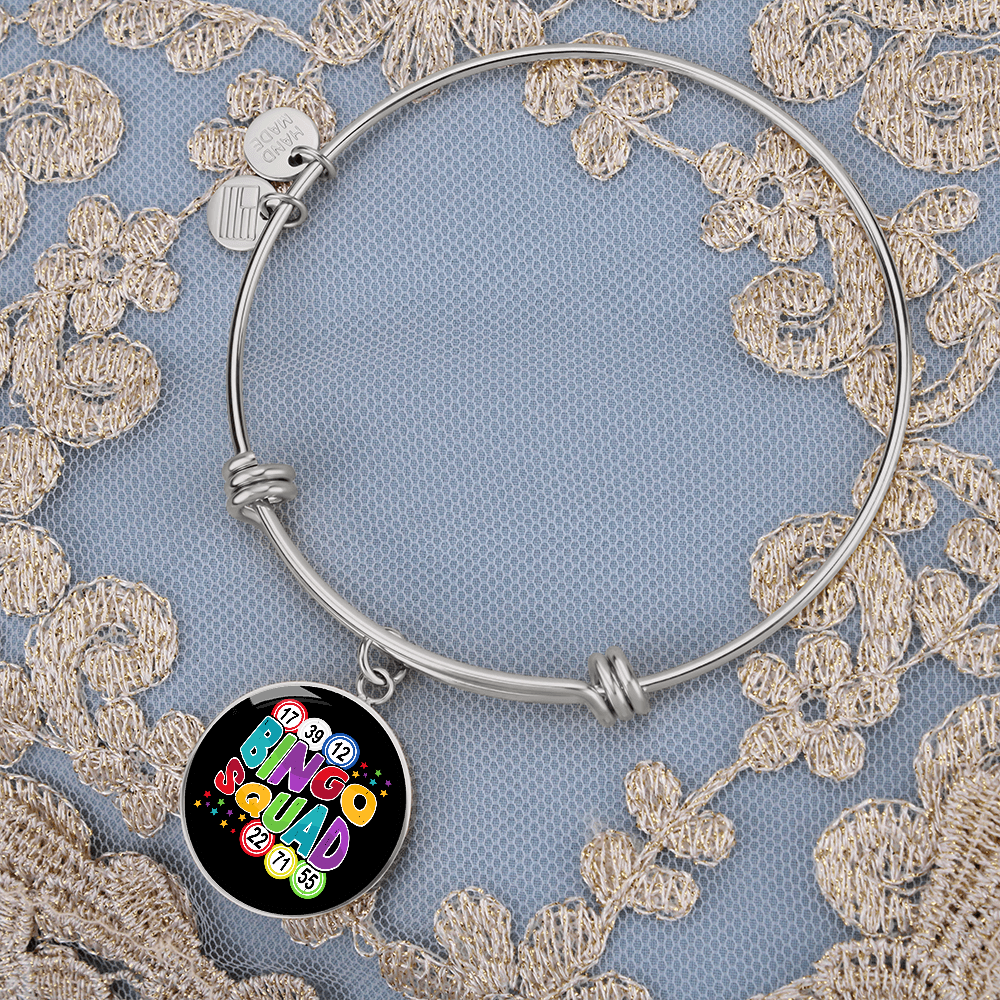 Bingo Squad - Non-Message Card Luxury Circle Bangle - Gift for Her - Gift for Him