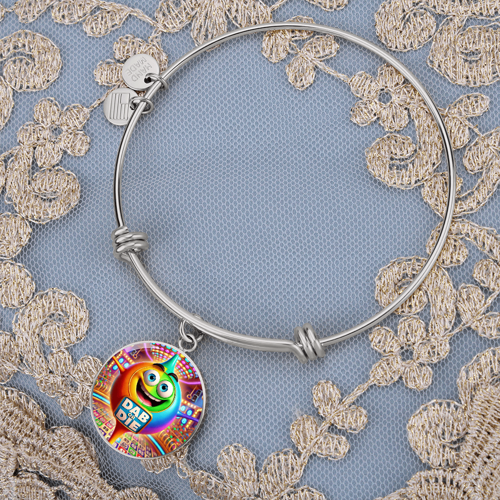 Dab Or Die 2 - Non-Message Card Luxury Circle Bangle - Gift for Her