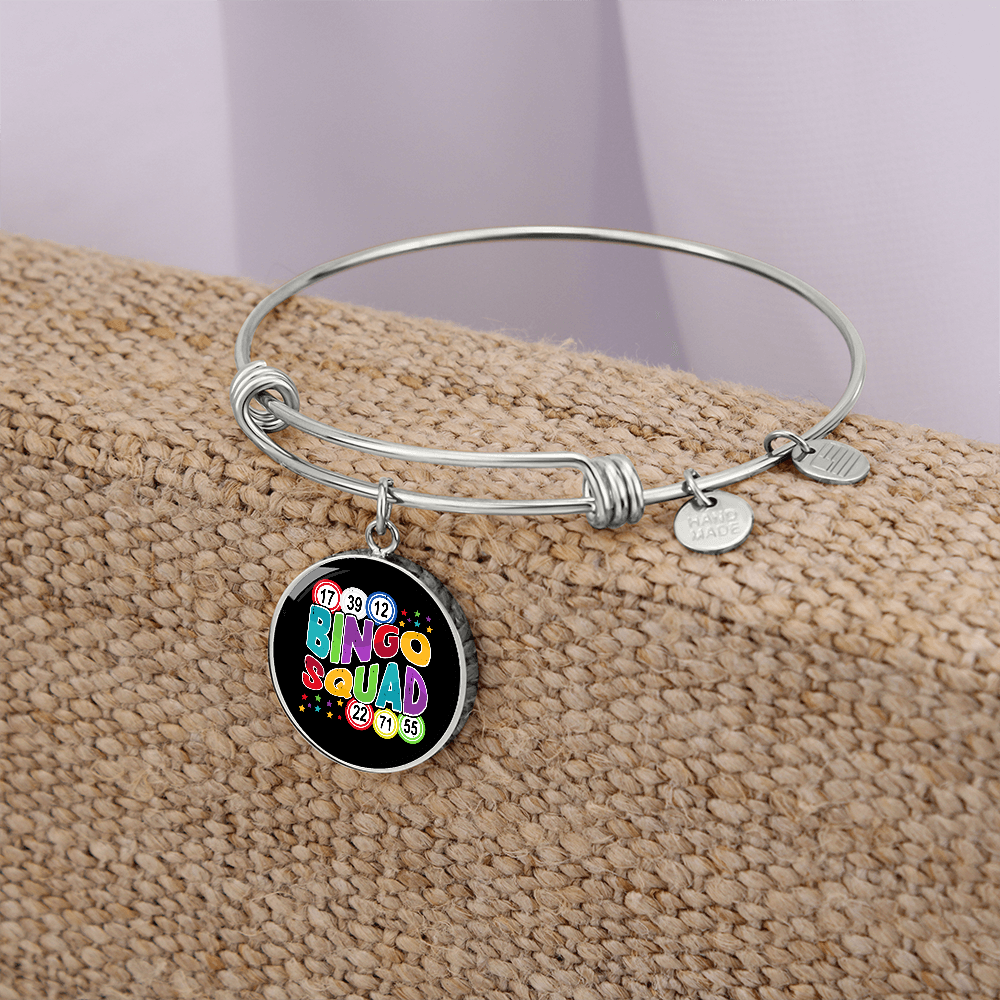 Bingo Squad - Non-Message Card Luxury Circle Bangle - Gift for Her - Gift for Him