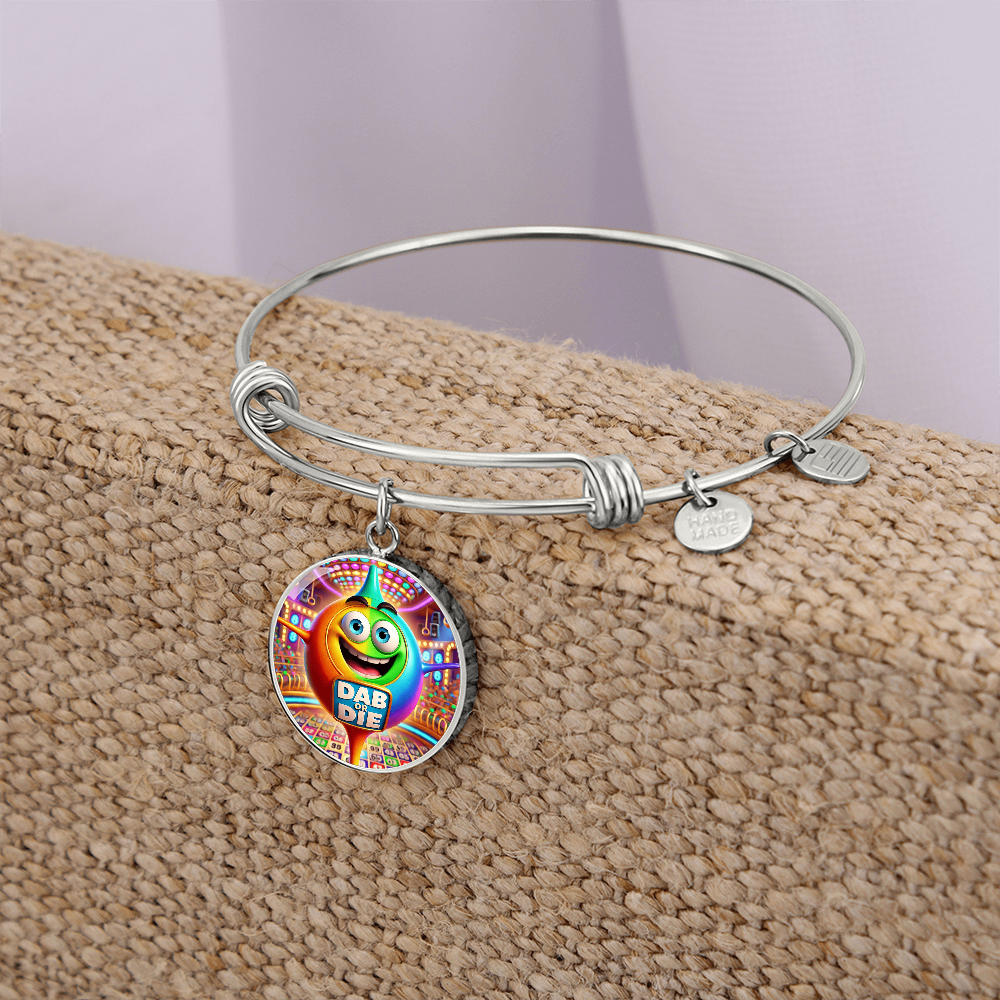 Dab Or Die 2 - Non-Message Card Luxury Circle Bangle - Gift for Her