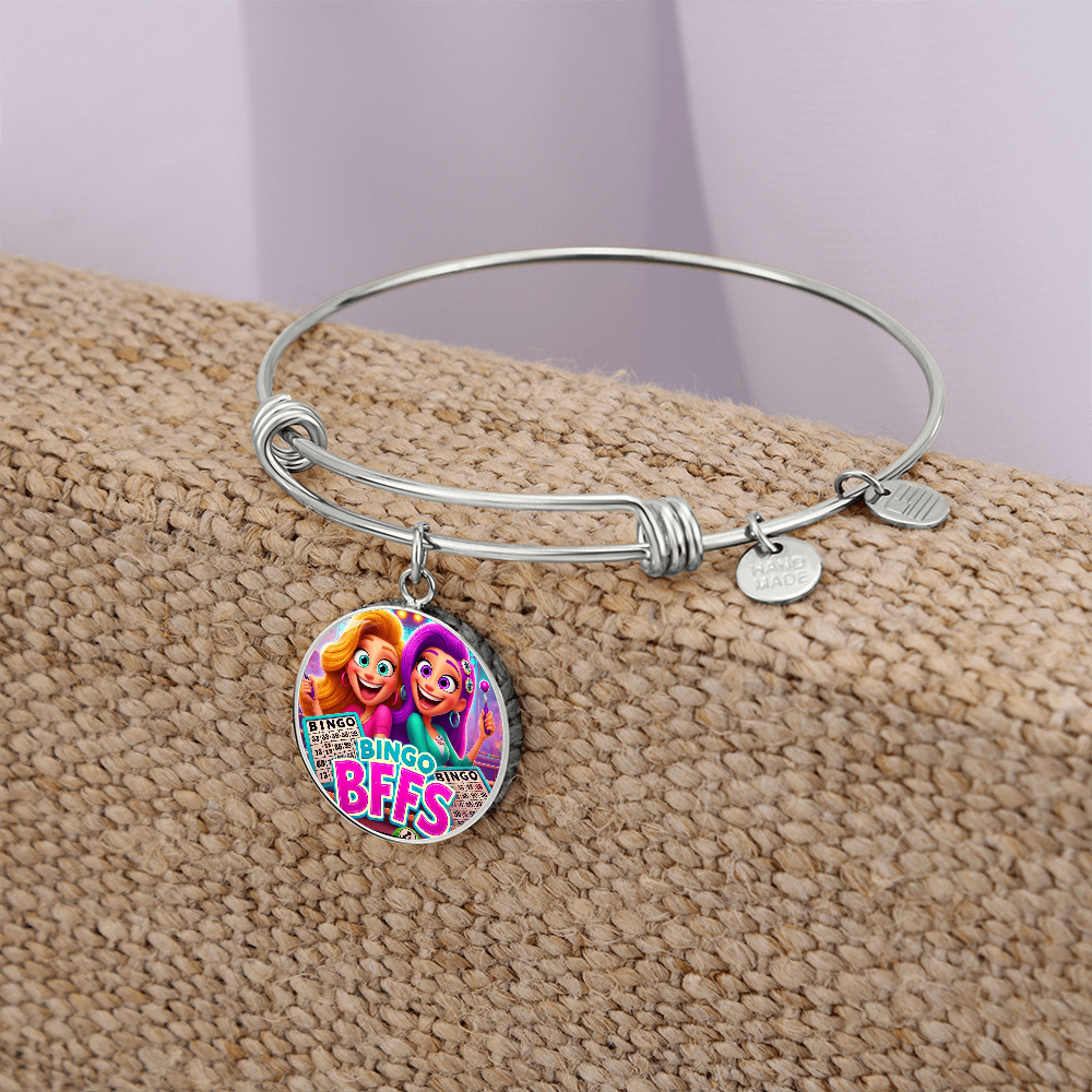 Bingo BFFS 1 - Non-Message Card Luxury Circle Bangle - Gift for Her
