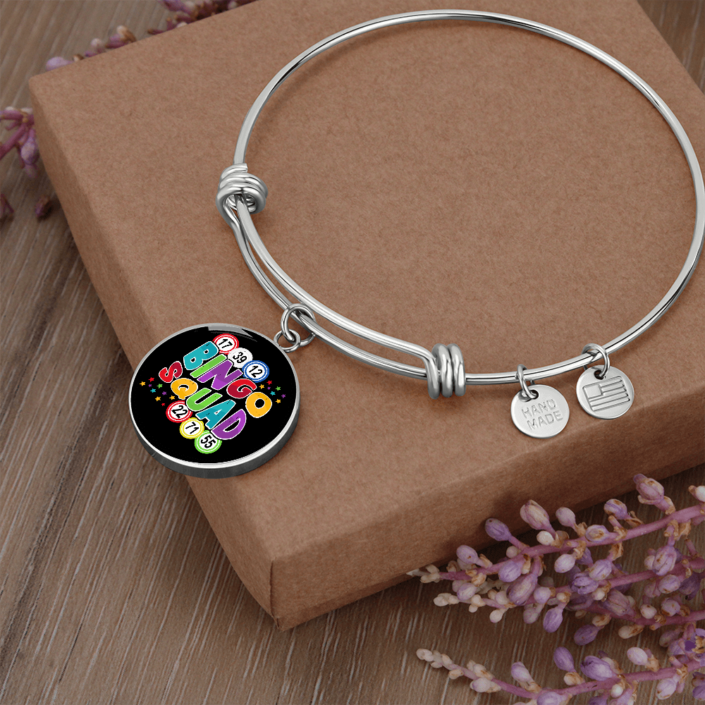 Bingo Squad - Non-Message Card Luxury Circle Bangle - Gift for Her - Gift for Him