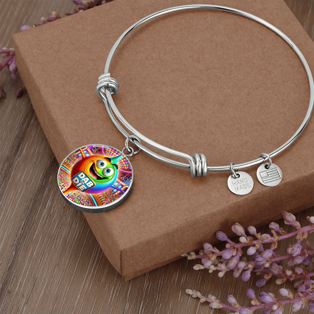 Dab Or Die 2 - Non-Message Card Luxury Circle Bangle - Gift for Her