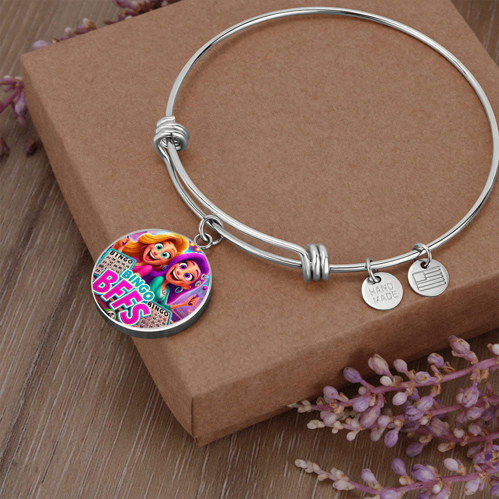 Bingo BFFS 1 - Non-Message Card Luxury Circle Bangle - Gift for Her