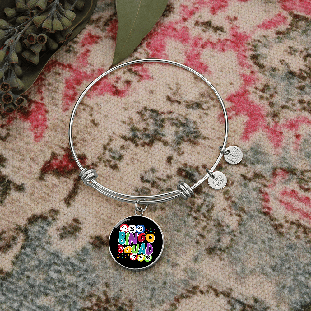 Bingo Squad - Non-Message Card Luxury Circle Bangle - Gift for Her - Gift for Him