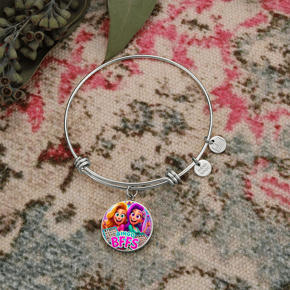 Bingo BFFS 1 - Non-Message Card Luxury Circle Bangle - Gift for Her