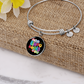 Bingo Squad - Non-Message Card Luxury Circle Bangle - Gift for Her - Gift for Him