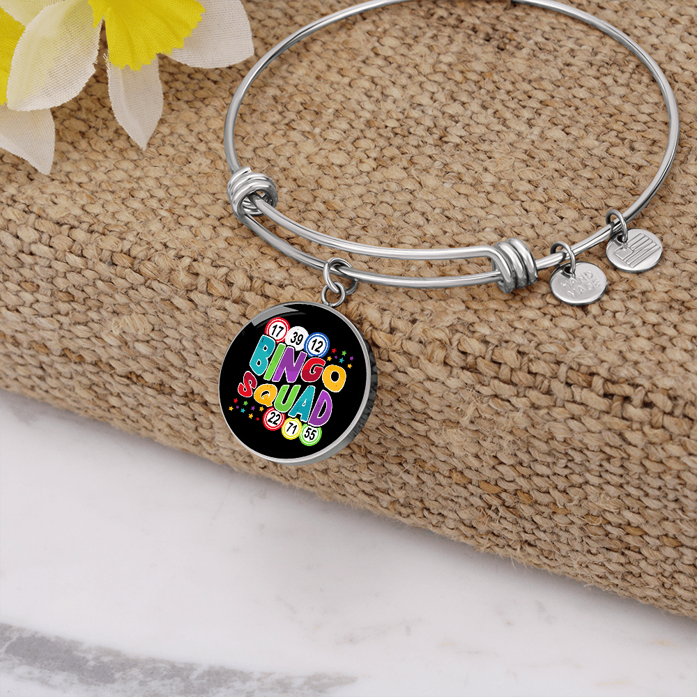Bingo Squad - Non-Message Card Luxury Circle Bangle - Gift for Her - Gift for Him