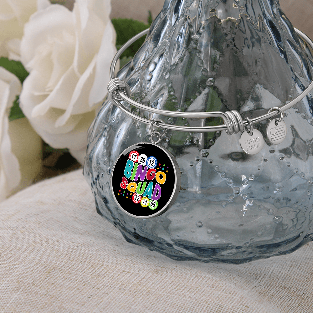 Bingo Squad - Non-Message Card Luxury Circle Bangle - Gift for Her - Gift for Him