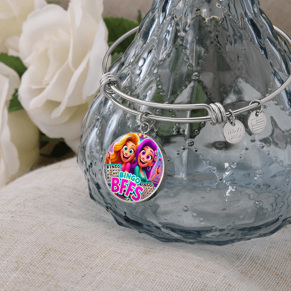 Bingo BFFS 1 - Non-Message Card Luxury Circle Bangle - Gift for Her