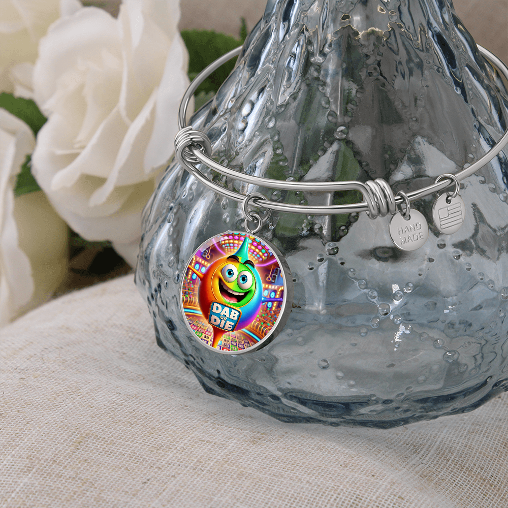 Dab Or Die 2 - Non-Message Card Luxury Circle Bangle - Gift for Her