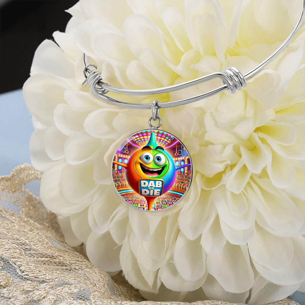 Dab Or Die 2 - Non-Message Card Luxury Circle Bangle - Gift for Her