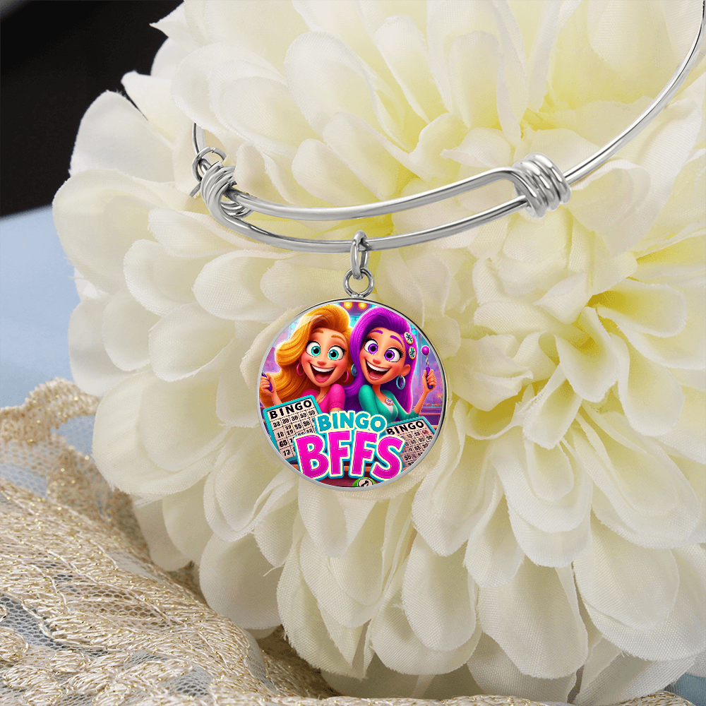 Bingo BFFS 1 - Non-Message Card Luxury Circle Bangle - Gift for Her
