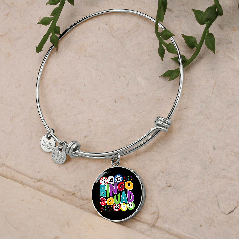 Bingo Squad - Non-Message Card Luxury Circle Bangle - Gift for Her - Gift for Him