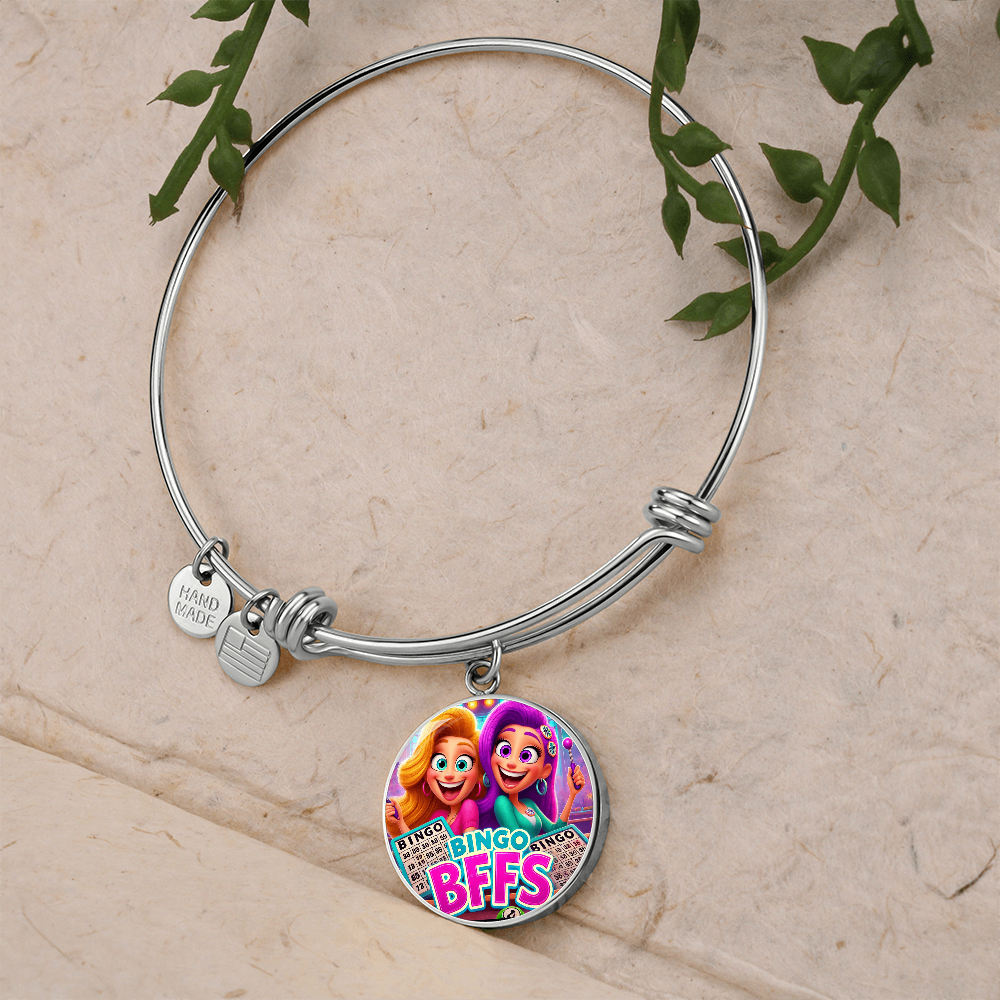 Bingo BFFS 1 - Non-Message Card Luxury Circle Bangle - Gift for Her
