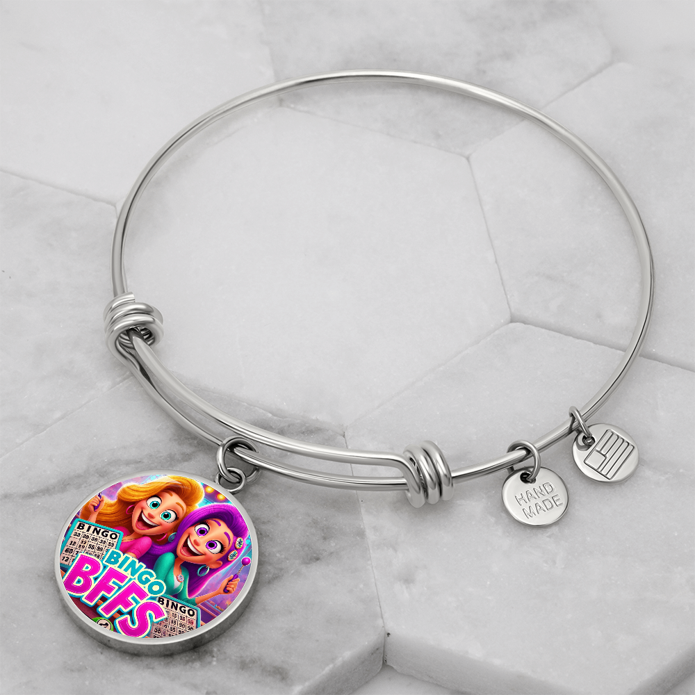 Bingo BFFS 1 - Non-Message Card Luxury Circle Bangle - Gift for Her