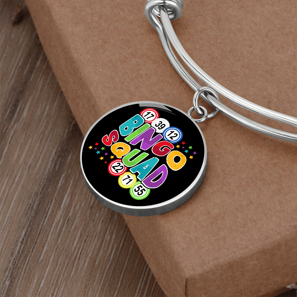 Bingo Squad - Non-Message Card Luxury Circle Bangle - Gift for Her - Gift for Him
