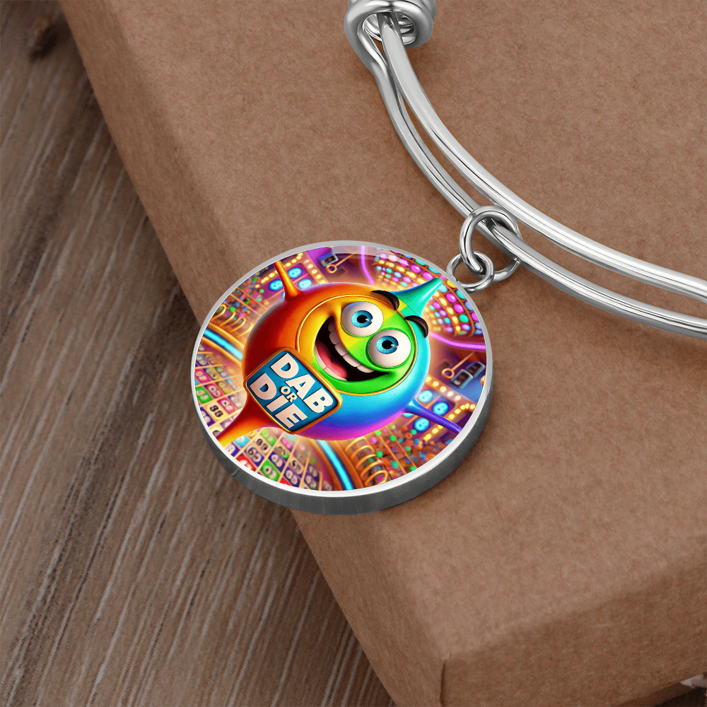 Dab Or Die 2 - Non-Message Card Luxury Circle Bangle - Gift for Her