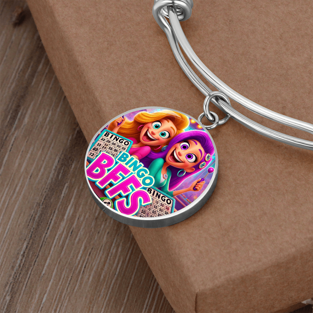 Bingo BFFS 1 - Non-Message Card Luxury Circle Bangle - Gift for Her