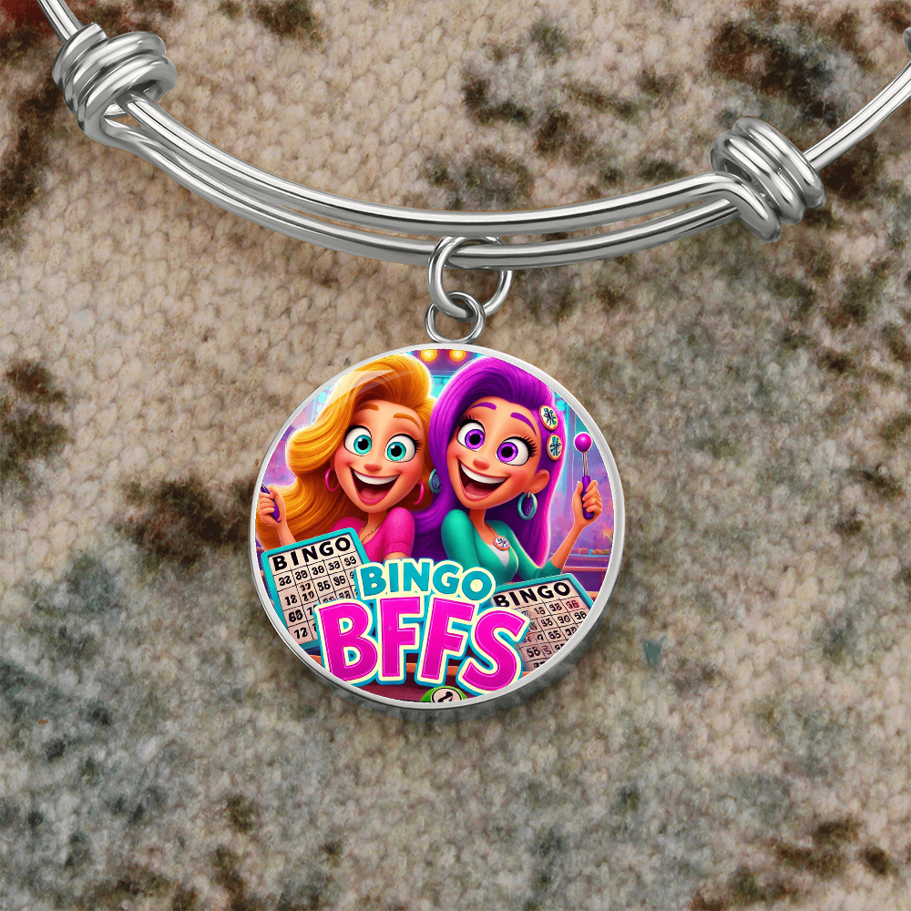 Bingo BFFS 1 - Non-Message Card Luxury Circle Bangle - Gift for Her