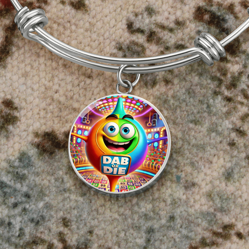 Dab Or Die 2 - Non-Message Card Luxury Circle Bangle - Gift for Her
